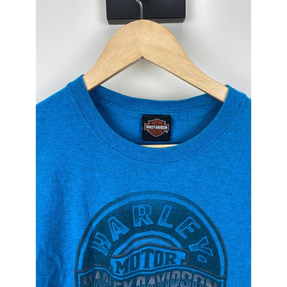 2017 - Harley Davidson Motorcycles Big Print Minnesota Blue Tee - XL - Picture 8 of 13